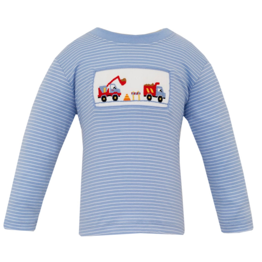 Trucks Smocked Periwinkle Stripe Knit T-Shirt