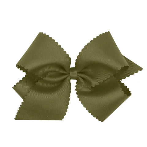 Sage Scalloped Bow