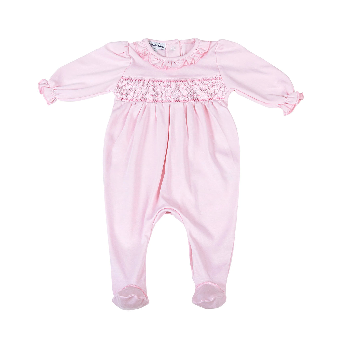 Pink Smocked Footie