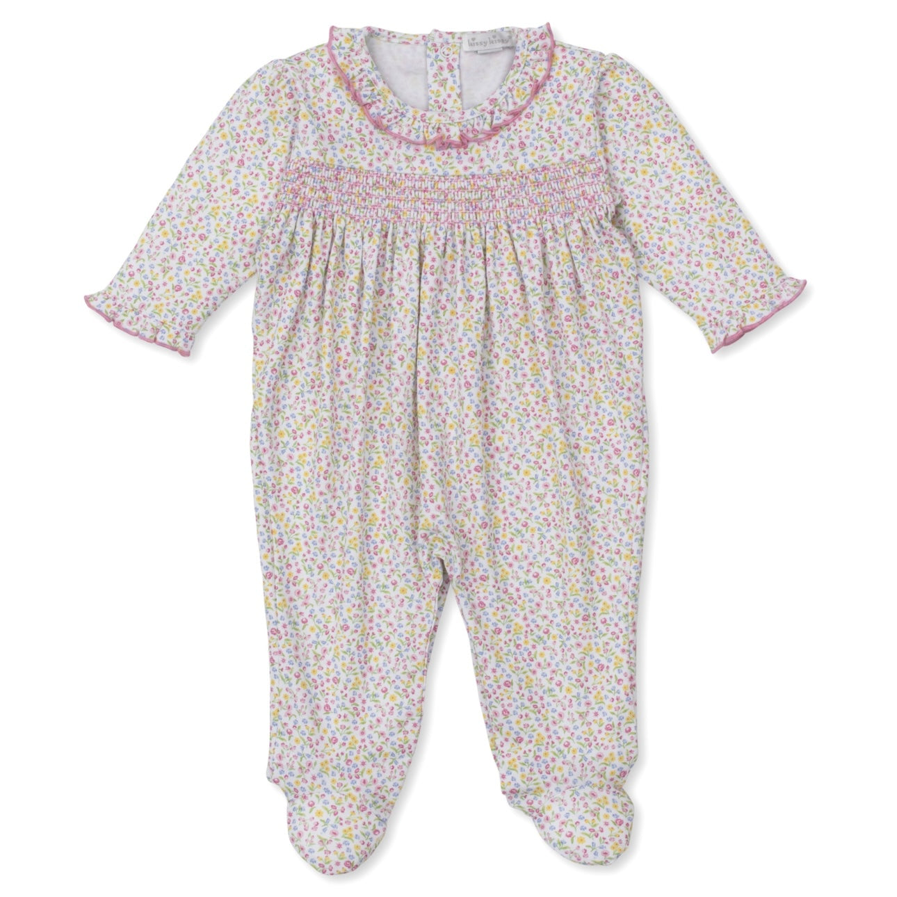 Kissy Smocked Footie - Garden Trellis