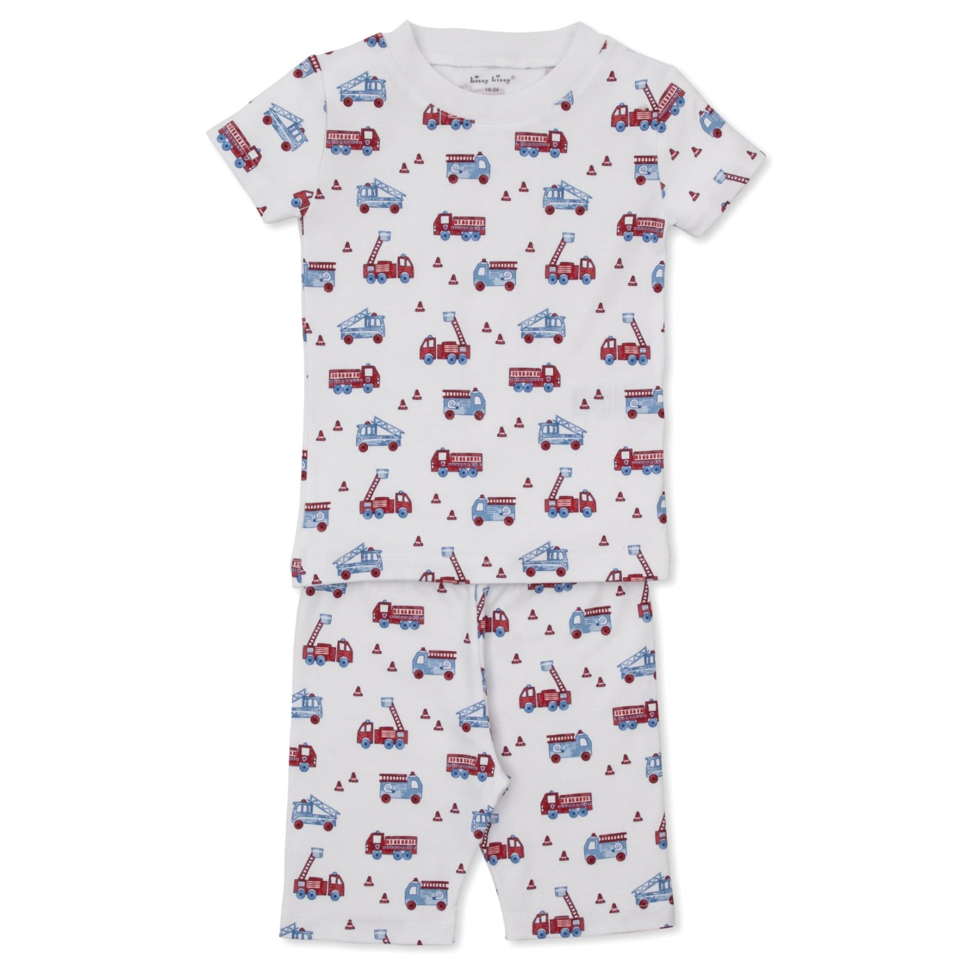 Flashing Firetrucks Toddler Short Pajama Set