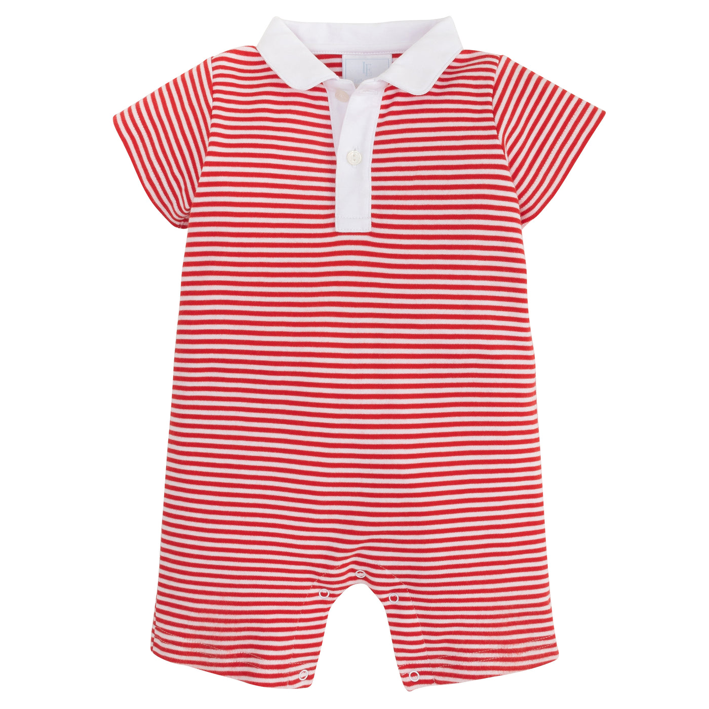 Peter Pan Polo Romper - Red Stripe