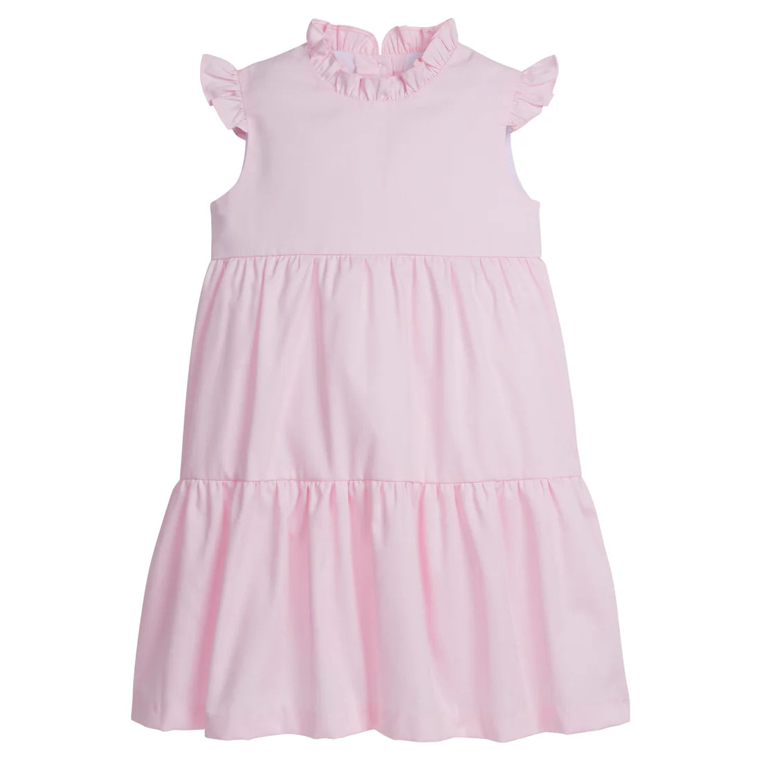 Tiered Charleston Dress - Light Pink Pique