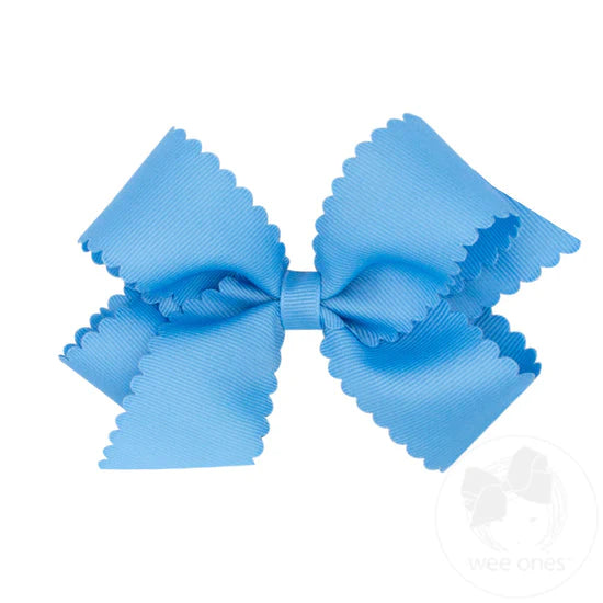 Copen Blue Scalloped Bow