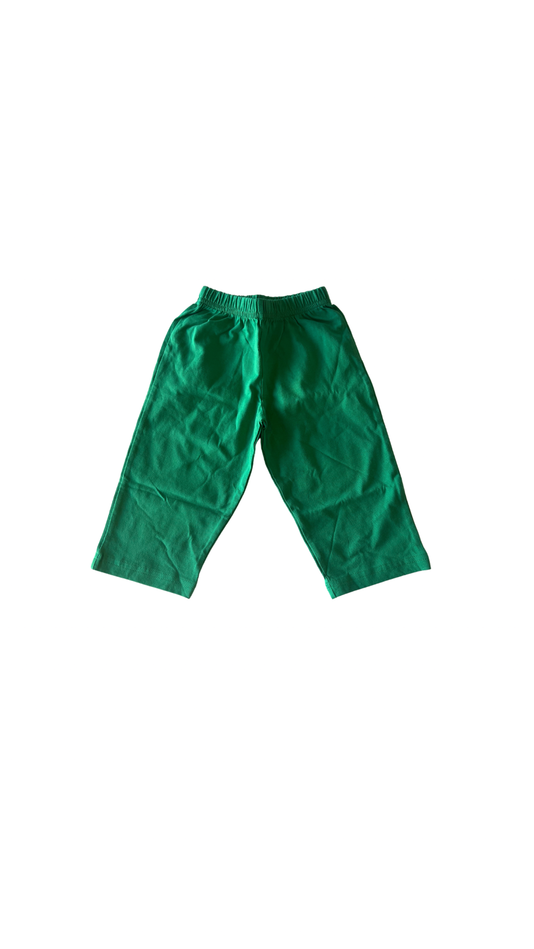 Green Jersey Straight Pants