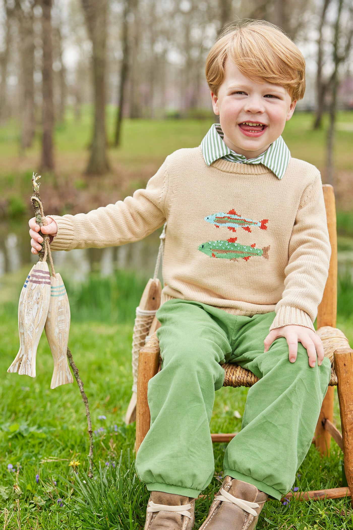 Intarsia Sweater - Fish