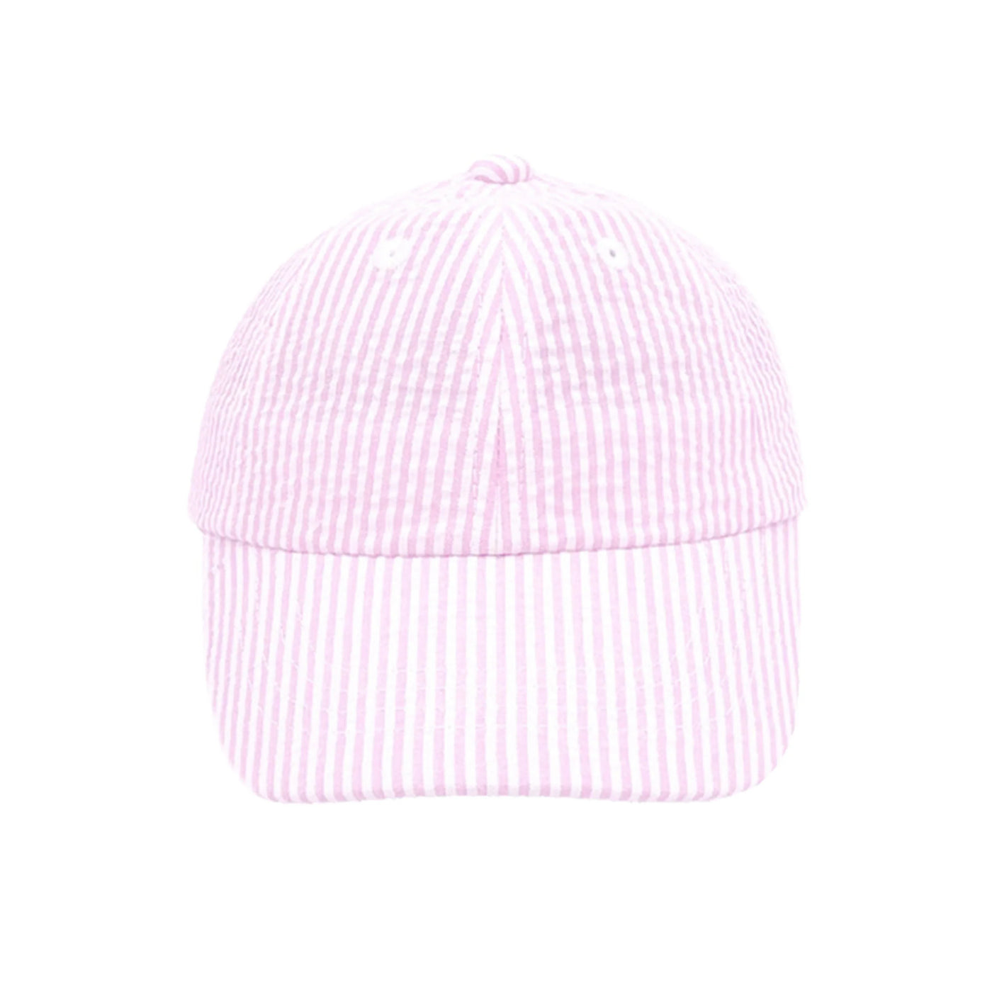 Pink Seersucker Bow Baseball Hat