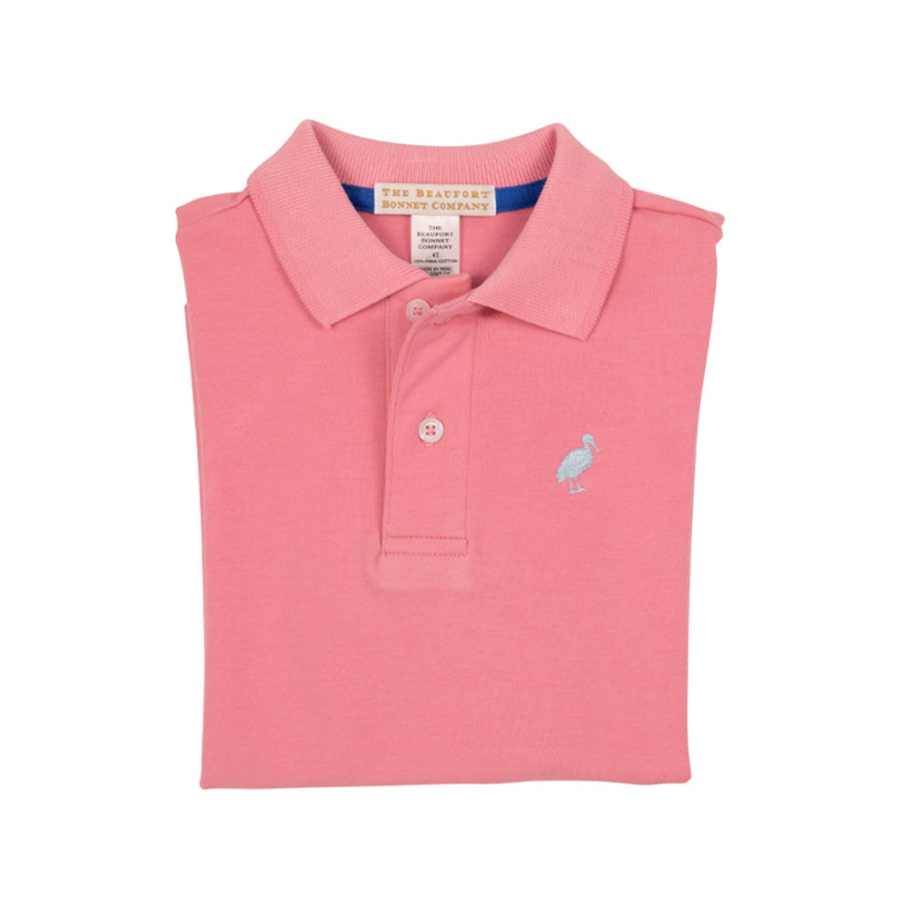 Prim and Proper Polo SS - Hamptons Hot Pink