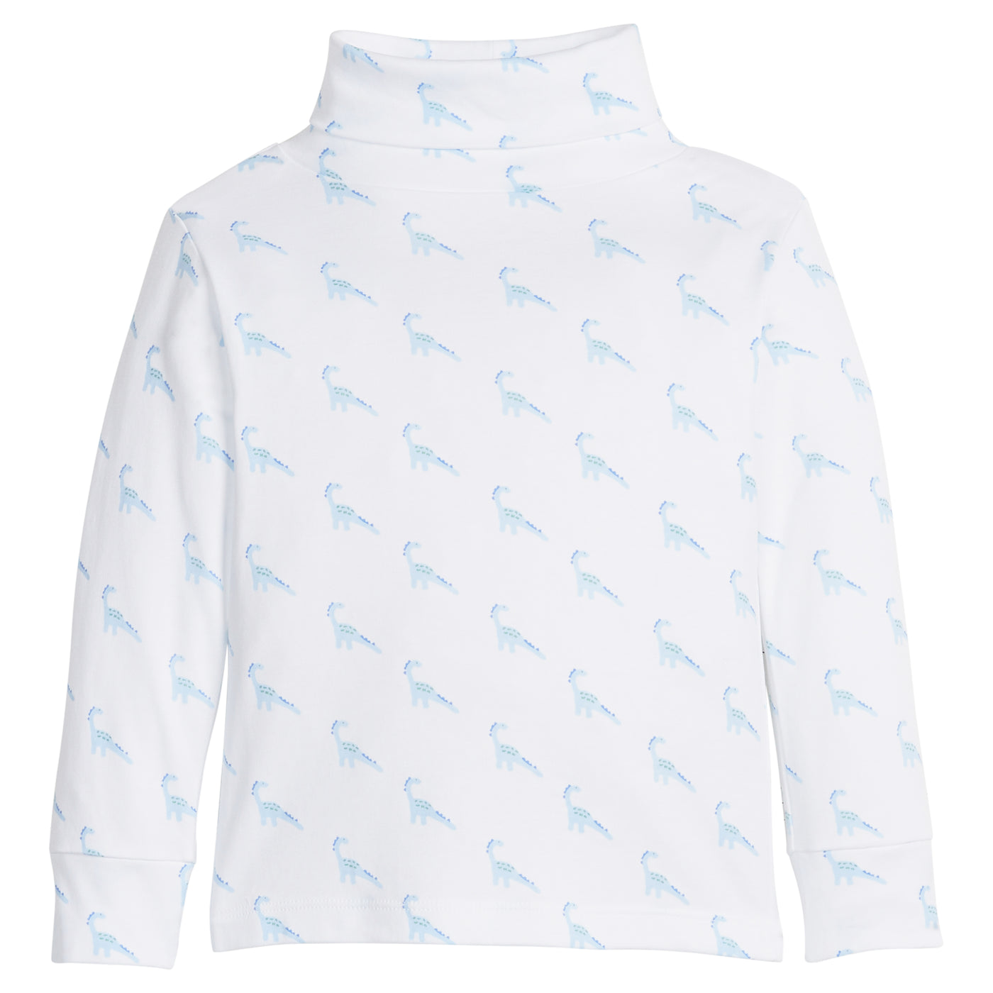 Printed Turtleneck - Blue Dinosaur