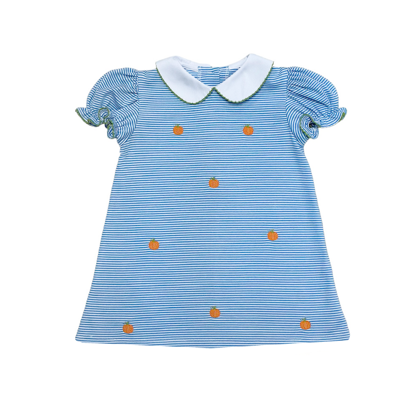 Pumpkin Louisa Dress - Periwinkle Stripe Knit