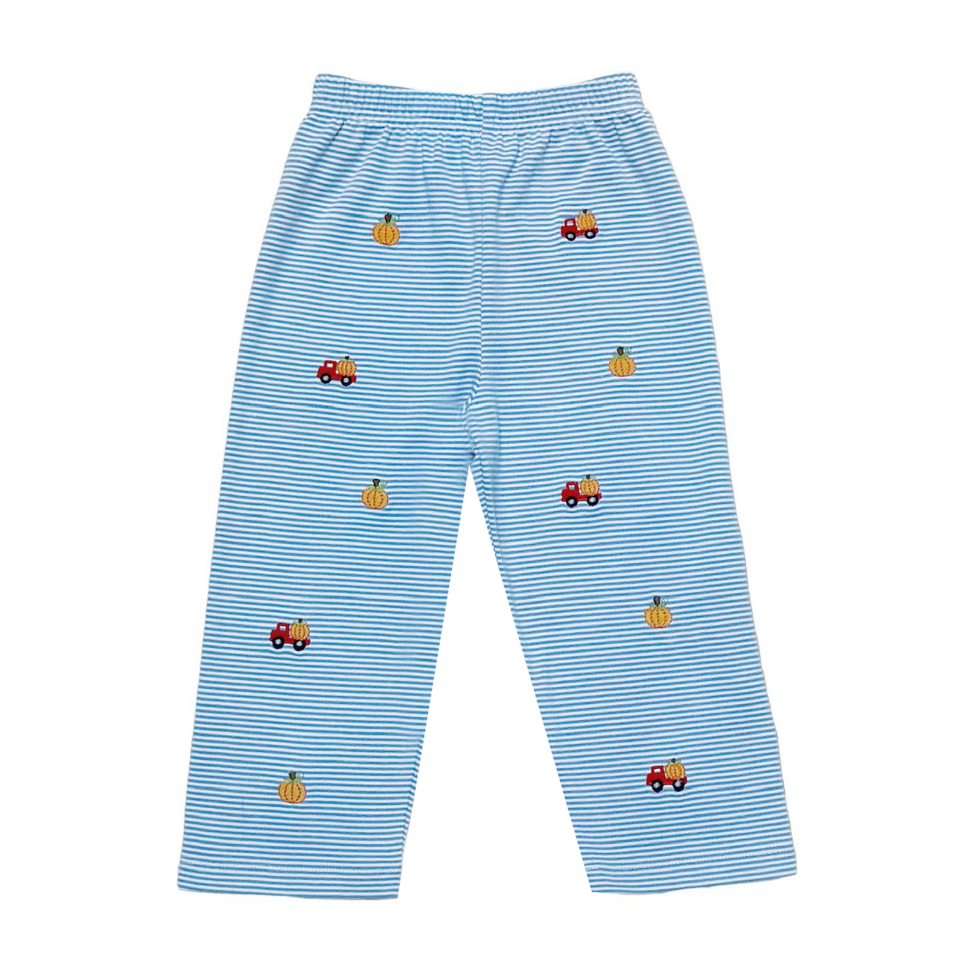 Pumpkin Truck Leo Pants - Periwinkle Stripe Knit