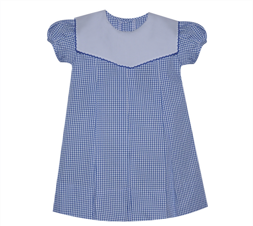 Reese Dress - Royal Blue Windowpane