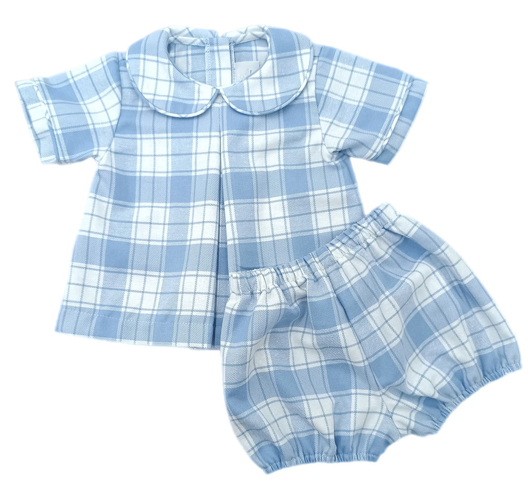 Rory Diaper Set - Blue Plaid