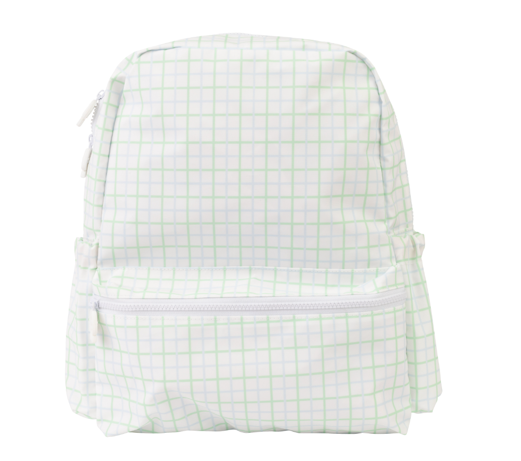 The Small Backpack - Blue/Green Windowpane