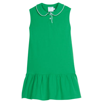 Sleeveless Polo Dress - Green