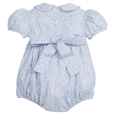 Smocked Peter Pan Bubble - Blue Vinings