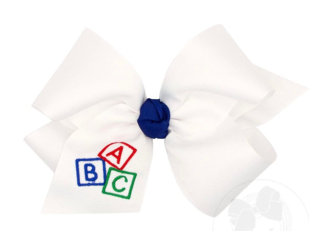 White ABC Bow