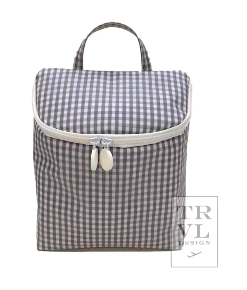 Takeaway Insulated Bag-Grey Gingham