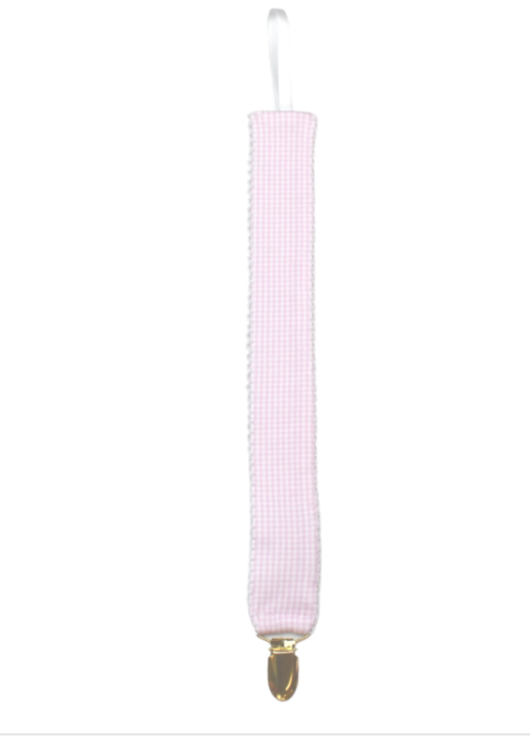 Legacy Pacifier Clip-Pink Mini Gingham
