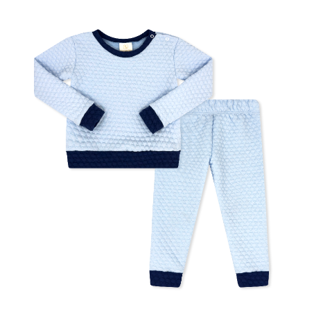 Quilted Sweatsuit - Windy Blue w/ Northshore Navy