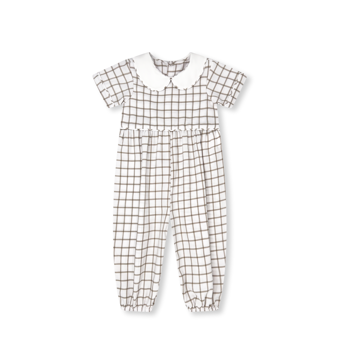 Rover Romper - King Street Khaki Windowpane