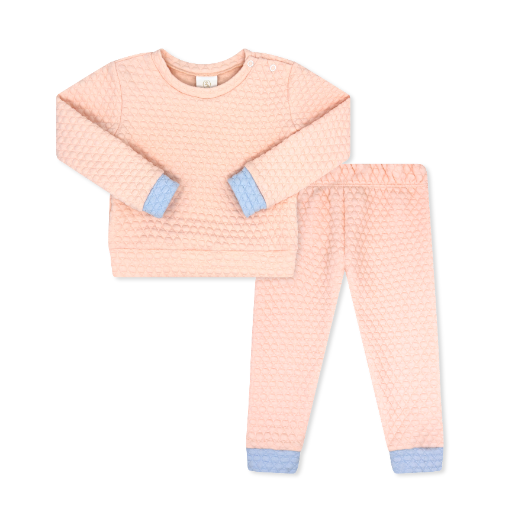 Quilted Sweatsuit - Paris Pink w/ Windy Blue