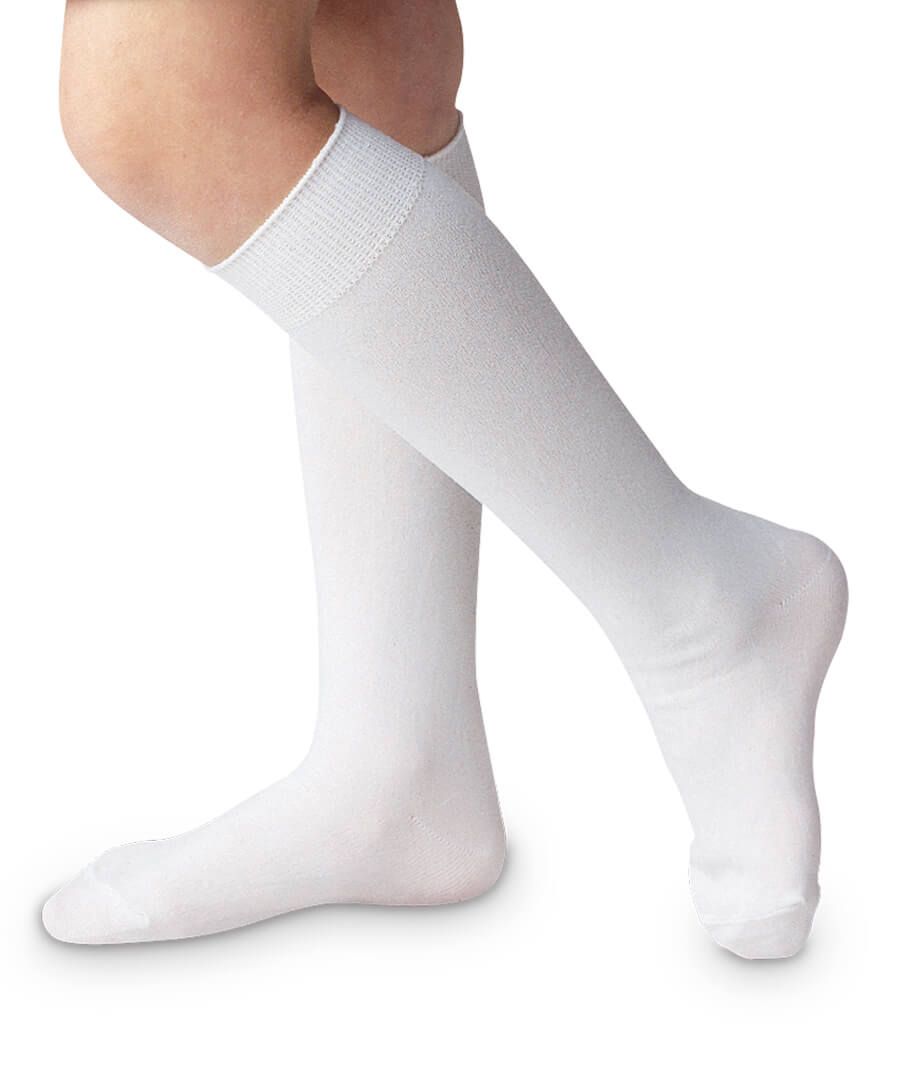 Classic Nylon White Knee High Socks