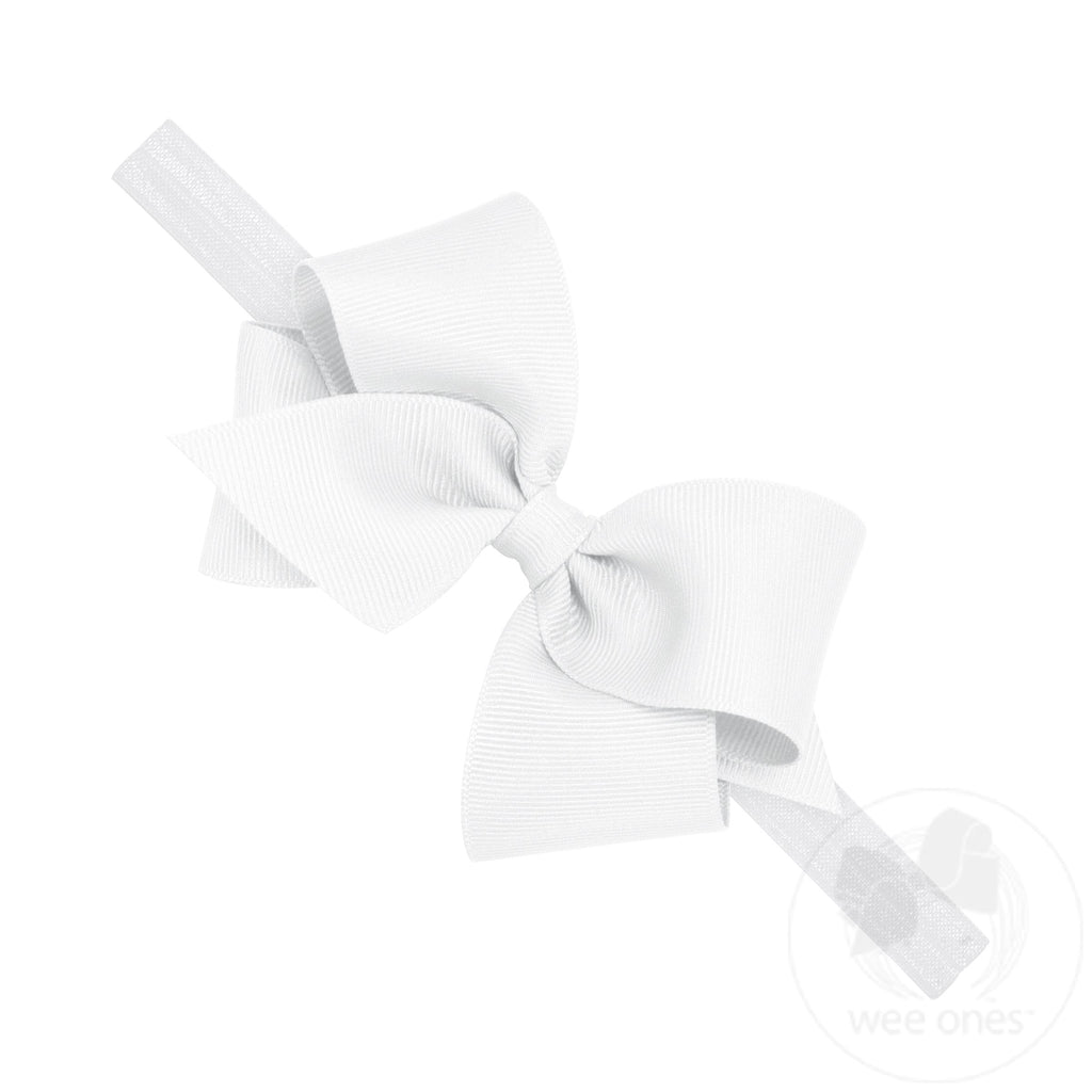 White Small Bow and Matching Band