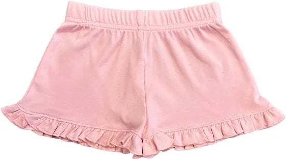 Girl's Light Pink Ruffle Shorts