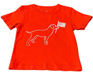 Red Dog w/ Flag T-Shirt