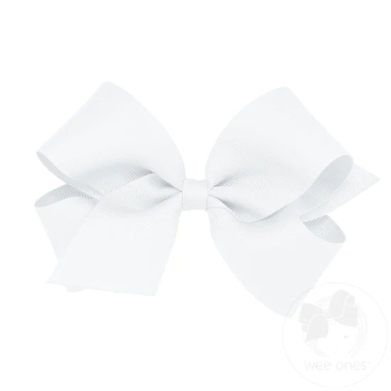 White Classic Bow – The Ruffled Stork