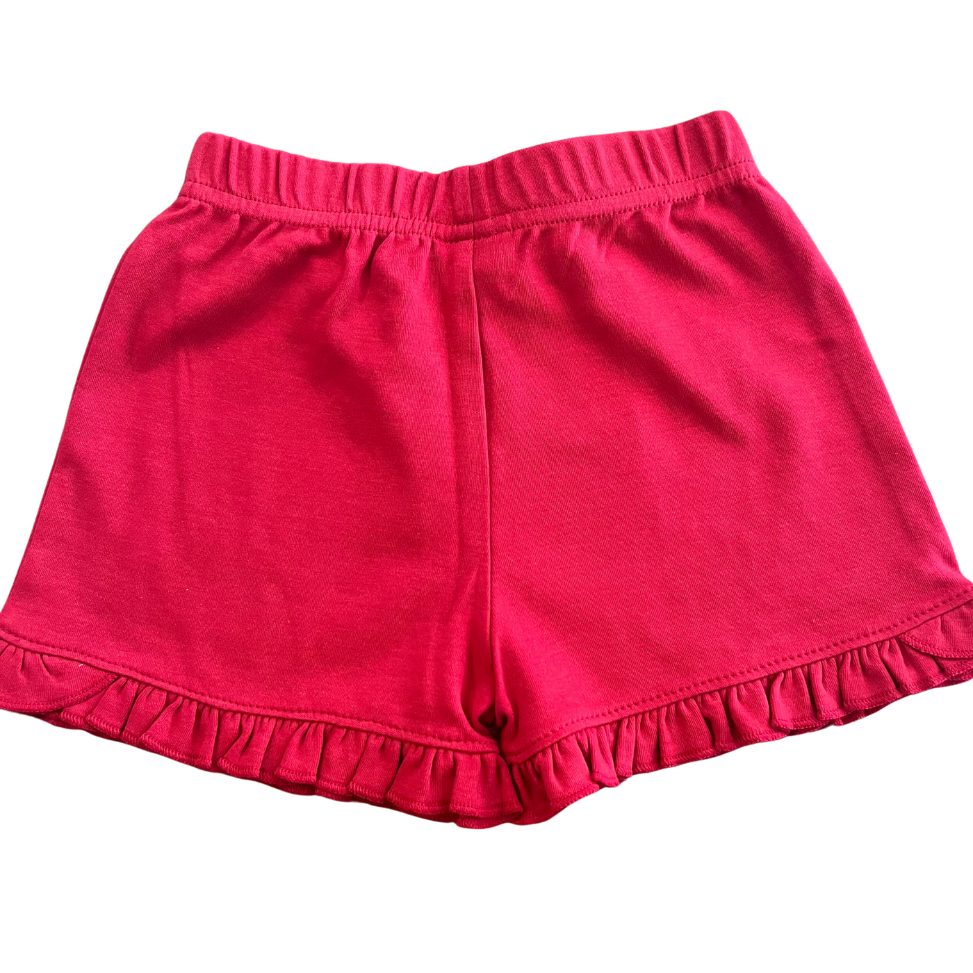 Girl's Red Ruffle Shorts